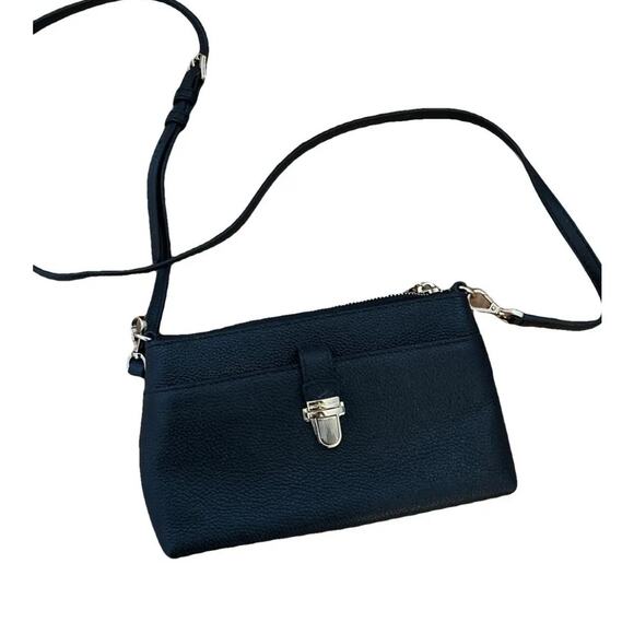Michael Kors Black Mercer Snap Pocket Leather Crossbody Bag - Picture 1 of 8